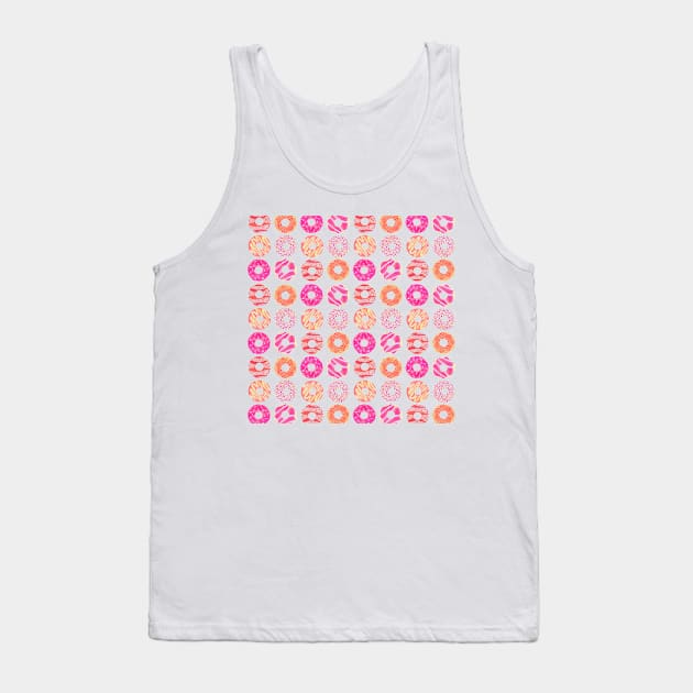 Donuts Pink Peach Tank Top by CatCoq